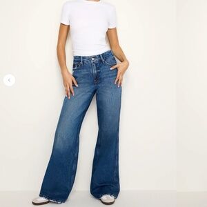 Good American Good Skate Wide Jeans Indigo 258 Size 2/26